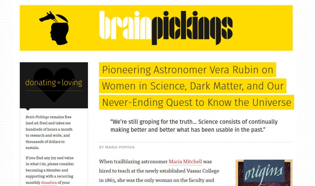 Brain Pickings Screenshot
