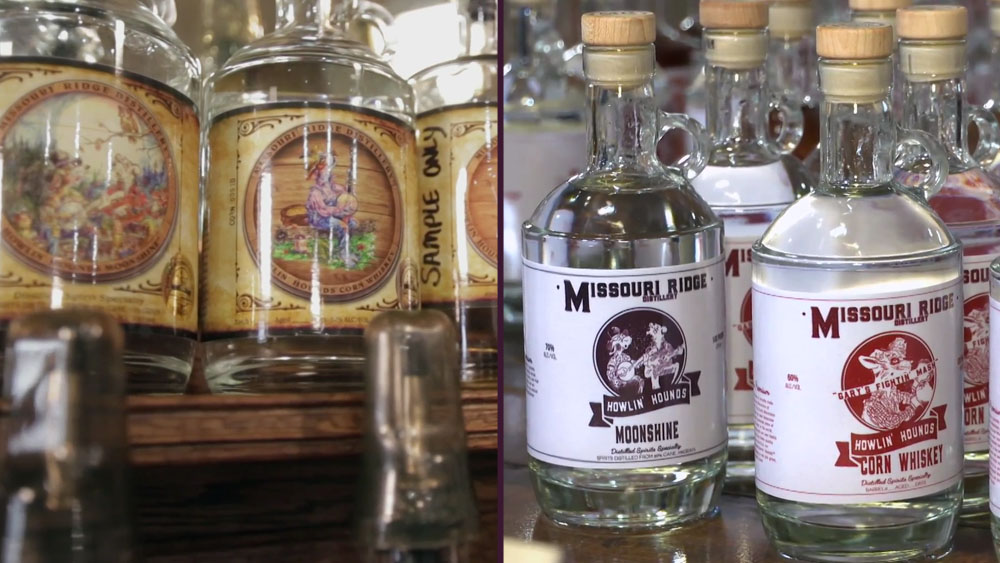 Before and After of Missouri Distillery Branding