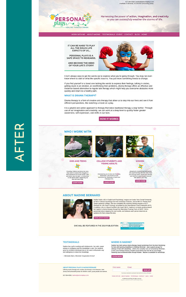drama therapy web design after