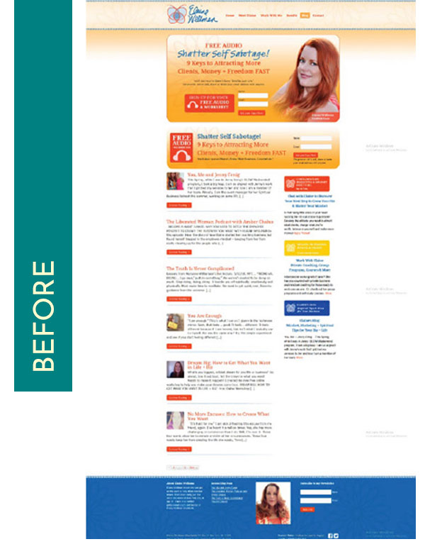 Before image of client's website