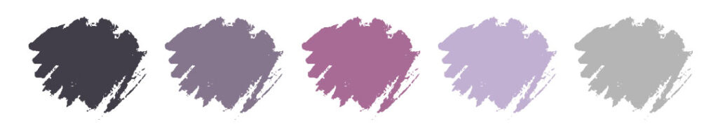 5 blobs that look like scribbles showing the client's brand colors