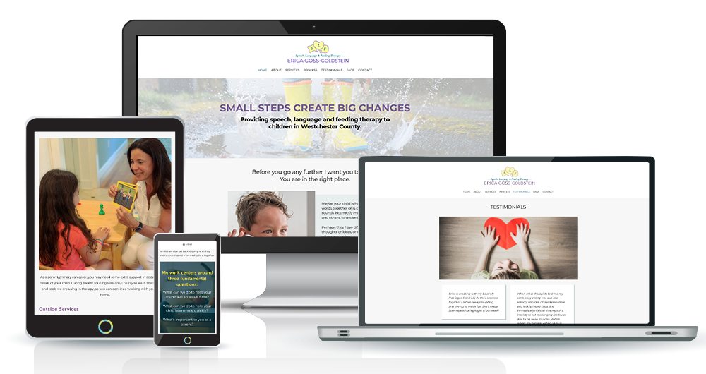 web design for speech therapist