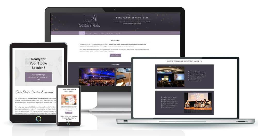 Website for an event production company